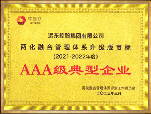兩化融合管理體系升級版貫標(biāo)AAA級典型企業(yè)
